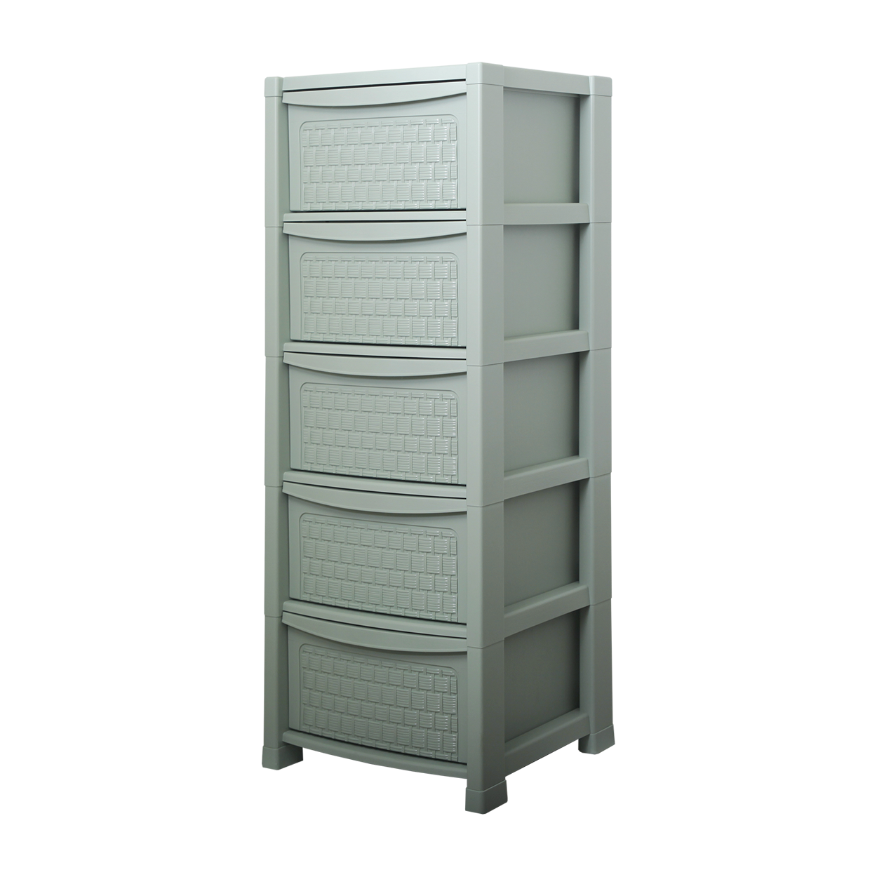 홈즈라탄서랍장_올리브 / Homz Rattan 5Drawer_Olive